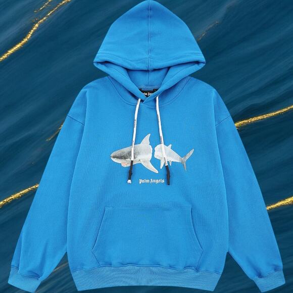 Palm Angels Men's Blue Hoodie